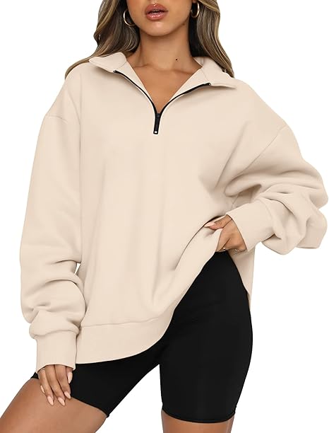 Cozy Luxe Half Zip Pocket Sweatshirt