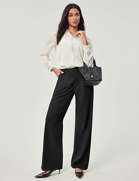 Elegant Flow High Waist Wide Leg Trousers