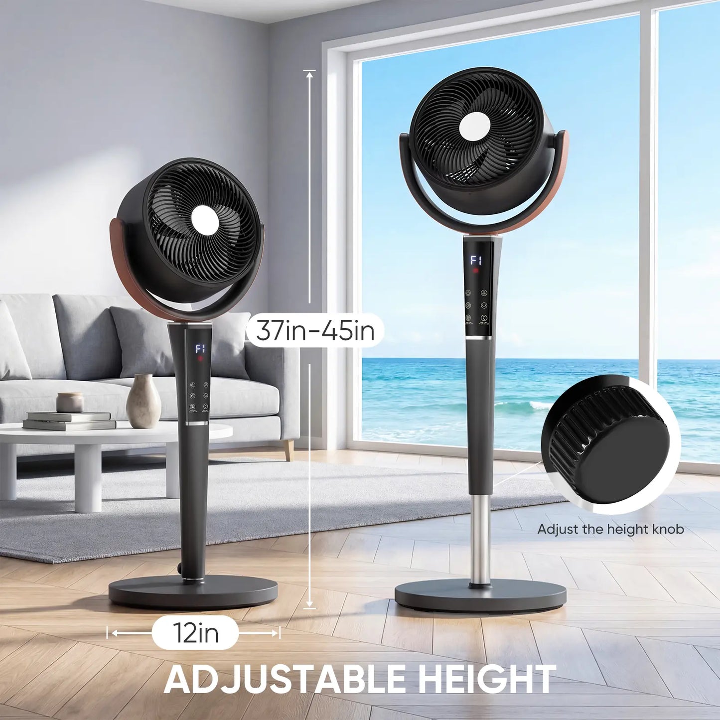 Pro Breeze Smart Oscillating Floor Fan